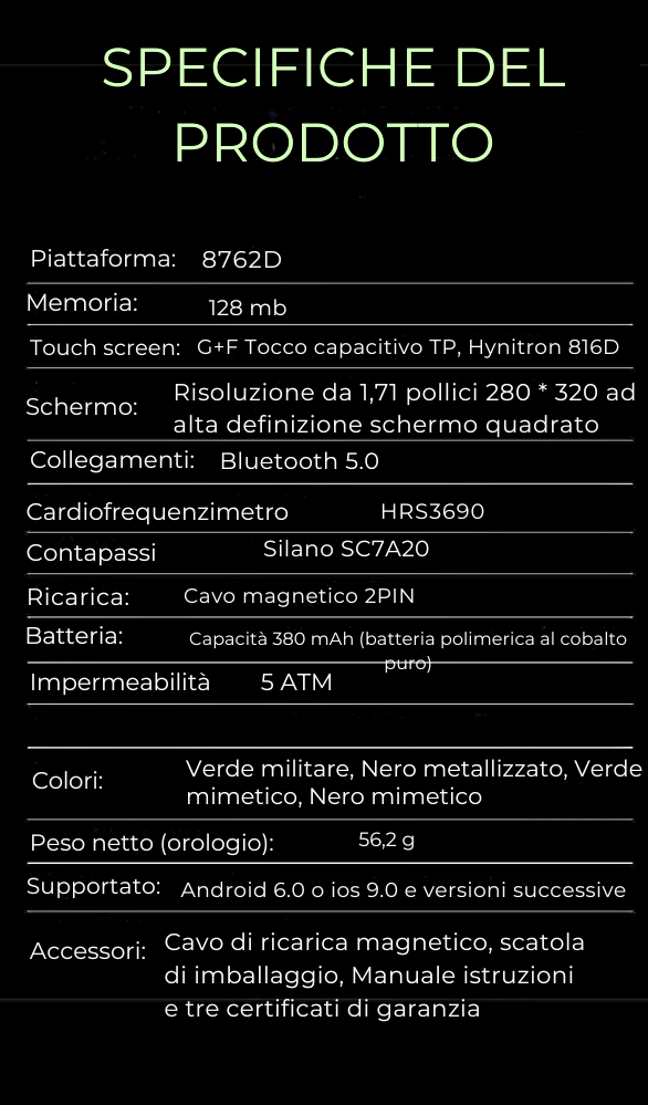 Smartwatch deportivo: resistente al agua hasta 50 m y funciones avanzadas