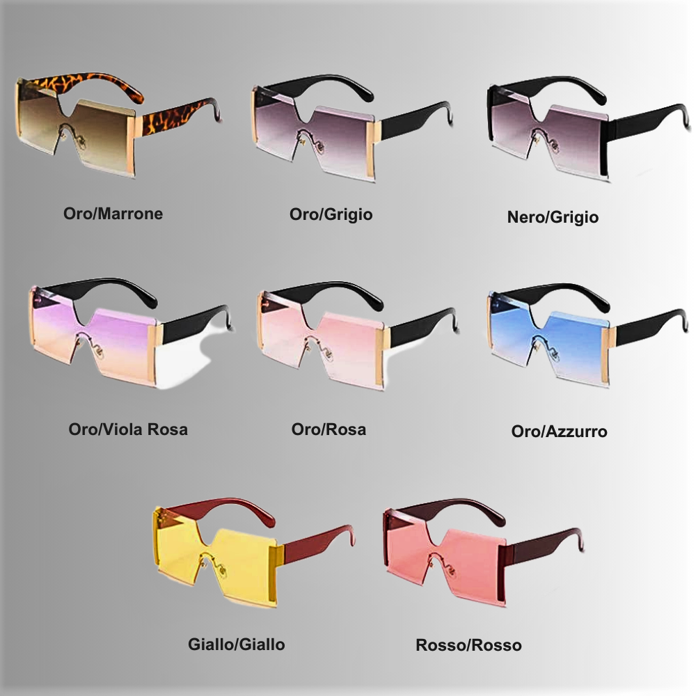 Gafas de sol cuadradas de gran tamaño, elegancia y diseño