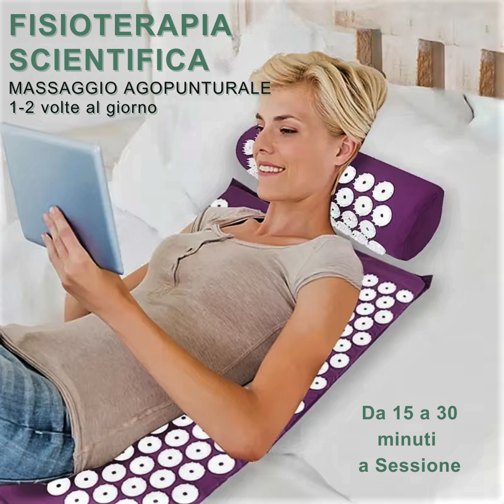 Set de esterilla y cojín de yoga con acupresión: bienestar oriental al alcance de todos