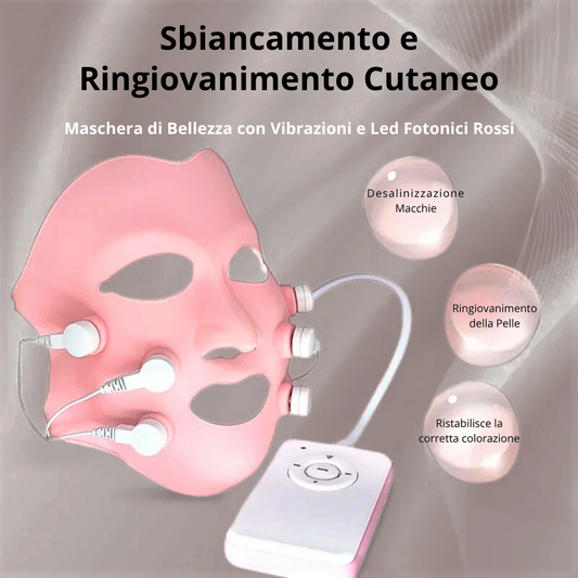 Maschera Massaggiante a Vibrazione e Led Fotonici Rossi