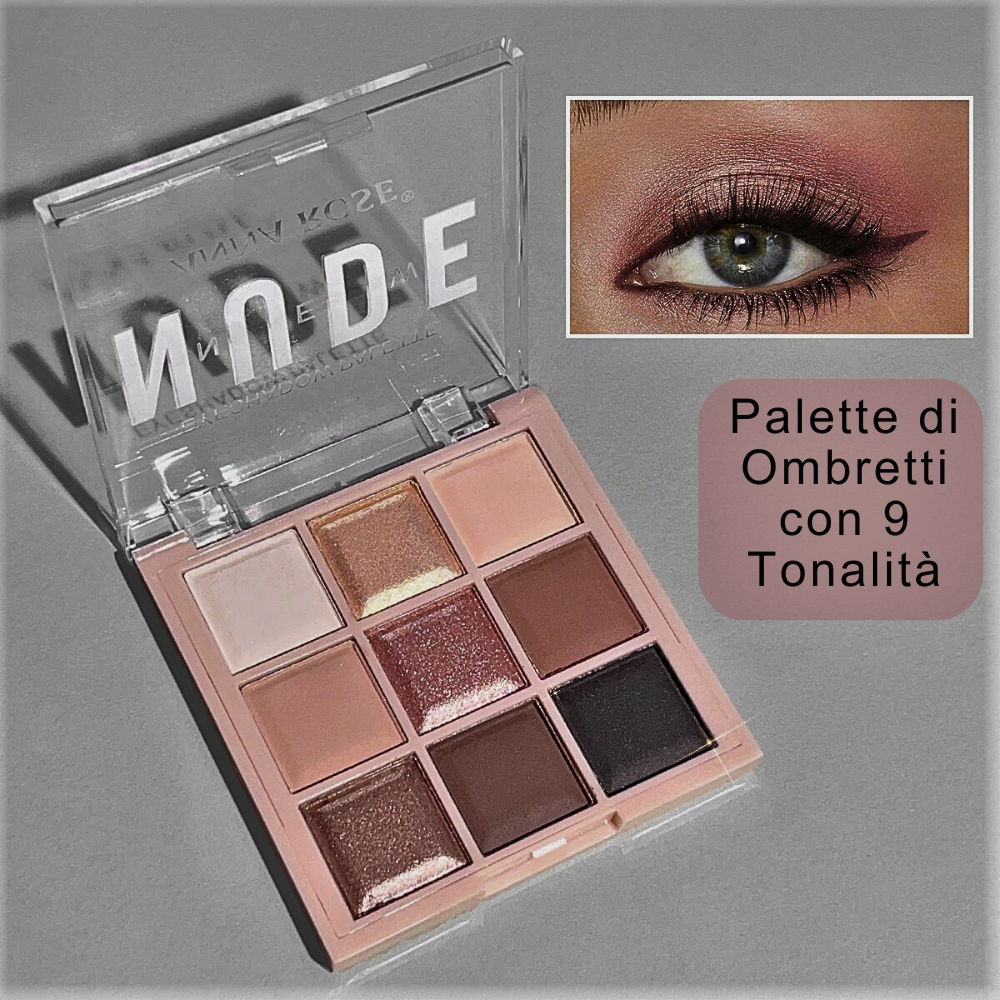 Palette Ombretti 9 Colori – Eleganza Naturale, Luce Sofisticata
