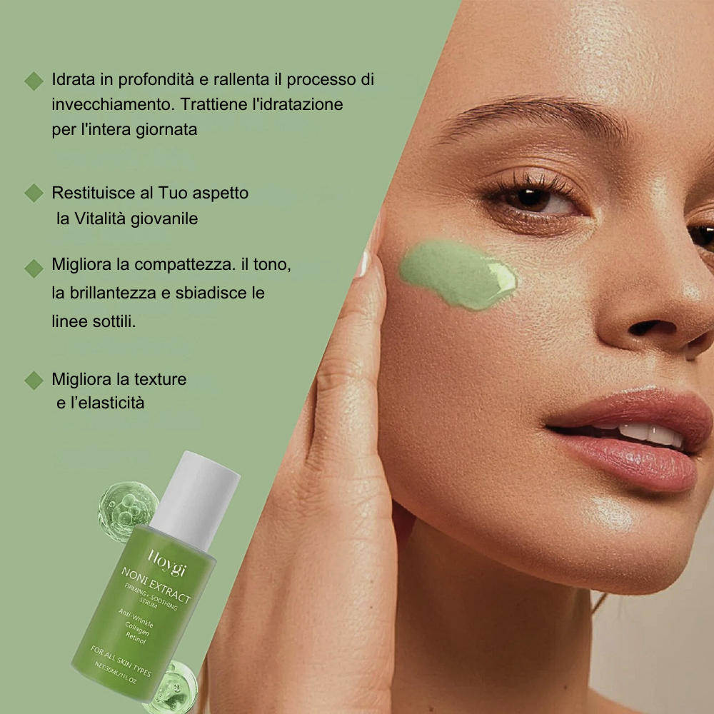 Siero Anti-Age con Estratto di Frutto di Noni, Retinolo e Tocoferolo per Pelle Luminosa, Idratata e Ringiovanita