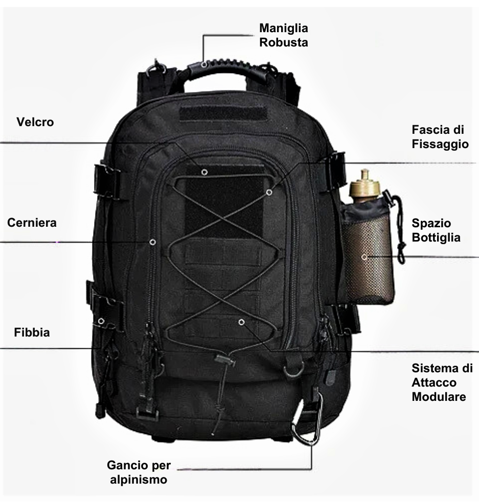 Mochila de montañismo expandible de 65 l: versatilidad y durabilidad para cada aventura