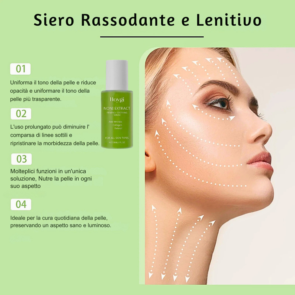 Siero Anti-Age con Estratto di Frutto di Noni, Retinolo e Tocoferolo per Pelle Luminosa, Idratata e Ringiovanita
