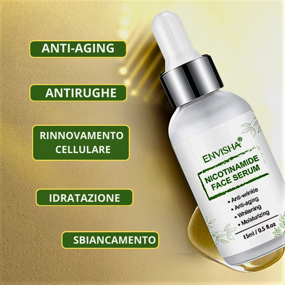 Suero antiedad con nicotinamida: luminosidad e hidratación profunda para una piel perfecta