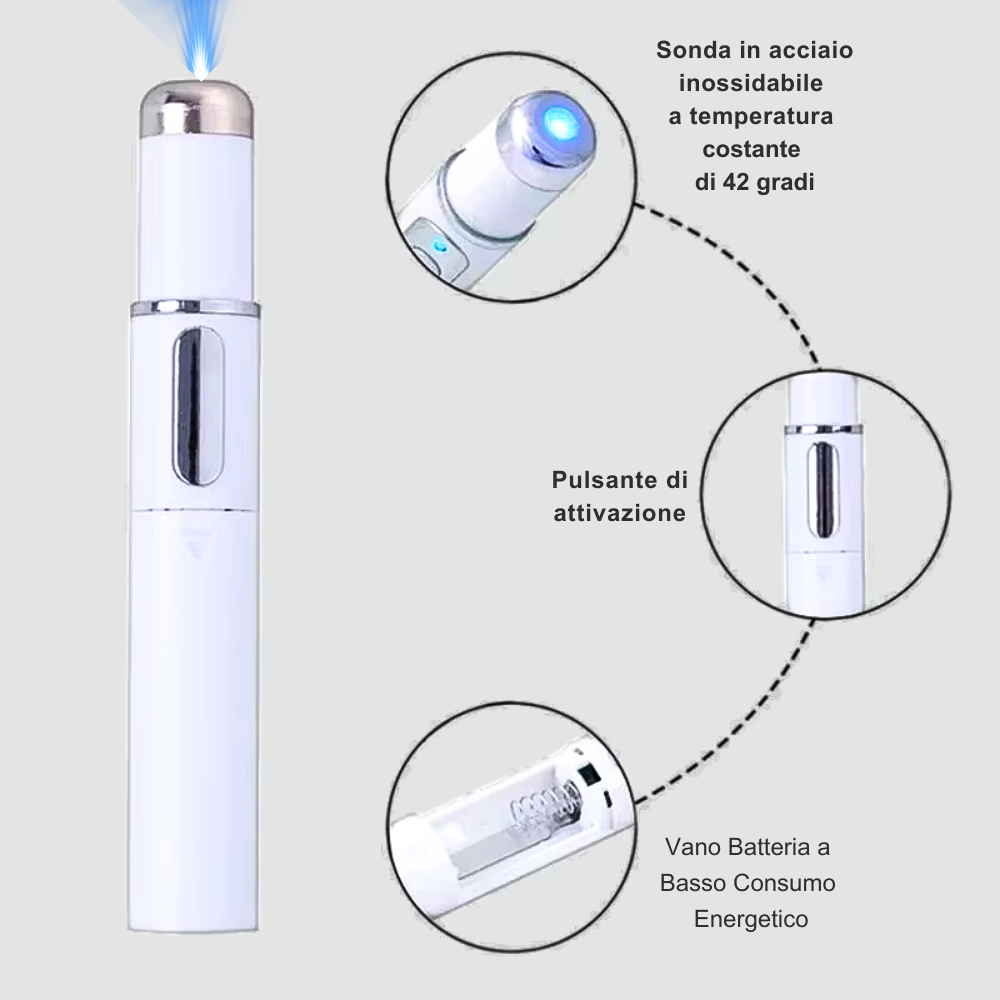 Penna Fotonica con luce blu 415 nm – Trattamento anti-acne avanzato e rigenerazione cutanea