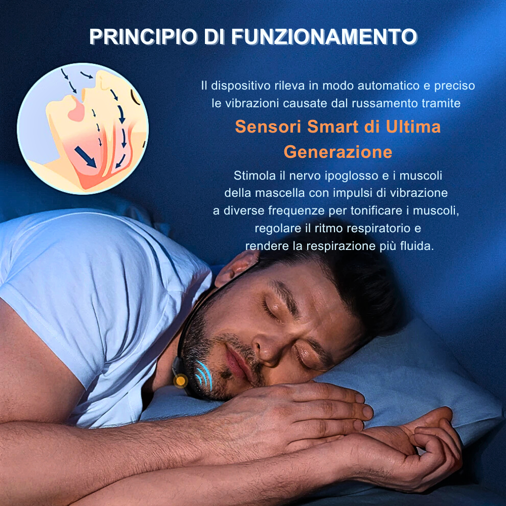 Dispositivo Inteligente Anti-Ronquidos y Anti-Apnea con Tecnología EMS e Inteligencia Artificial