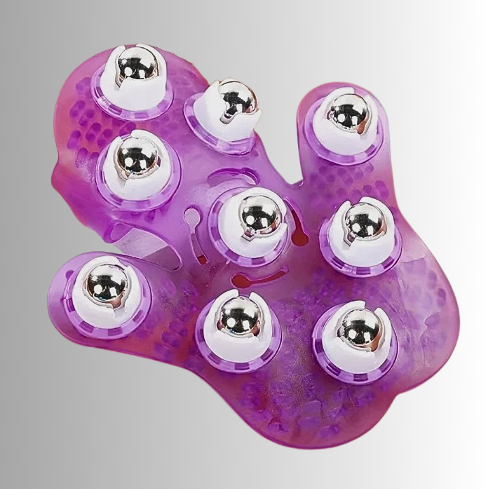 Guanto Anti Cellulite con 9 sfere rotanti in acciaio medicale