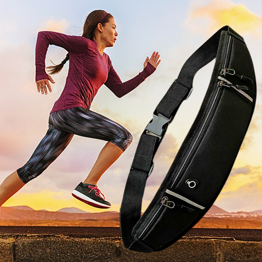 Marsupio Sportivo con Strisce Fluorescenti Sicurezza e Visibilità