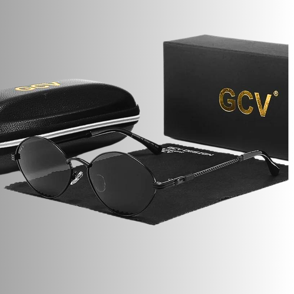 Gafas de sol GCV de aleación de titanio ovaladas: elegancia atemporal