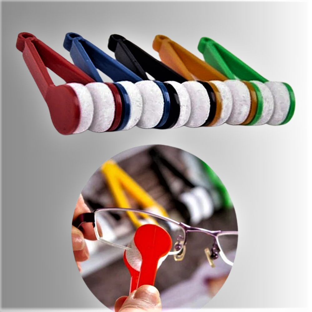 Pinzette in Microfibra per Pulitura Occhiali: Set da 10 Pezzi con Portachiavi