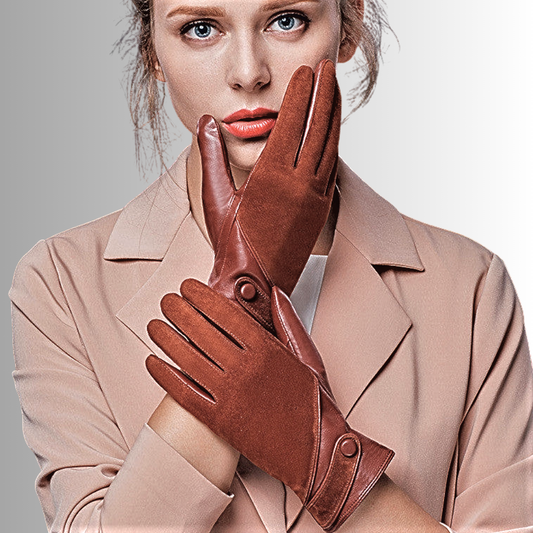 Guanti Touch Screen in Pelle di Pecora Scamosciata