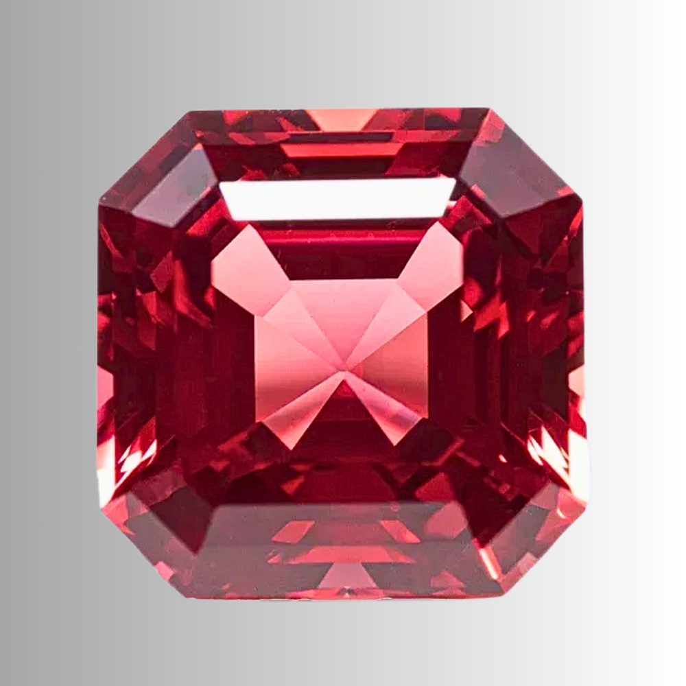 Zaffiro Sunset Lab Grown Taglio Asscher Certificato