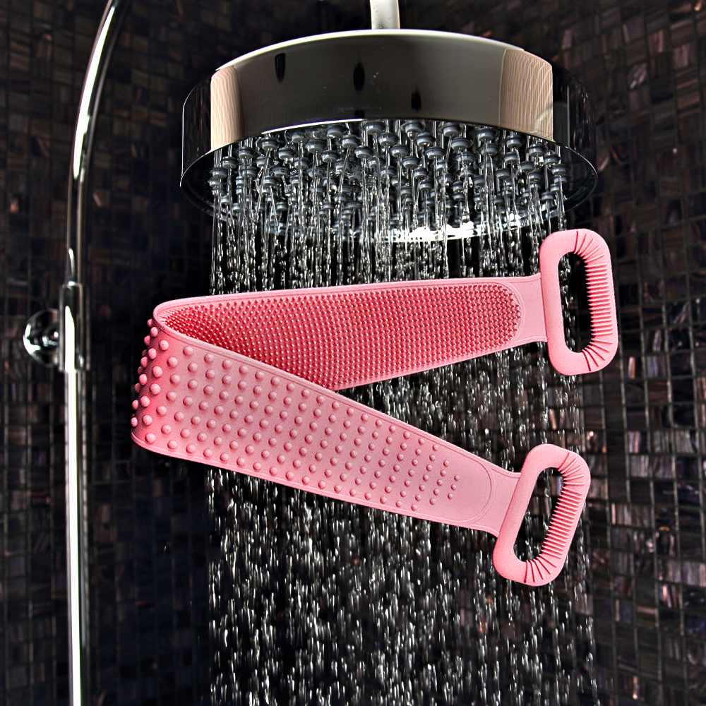 Cepillo de baño/masaje de silicona de doble superficie