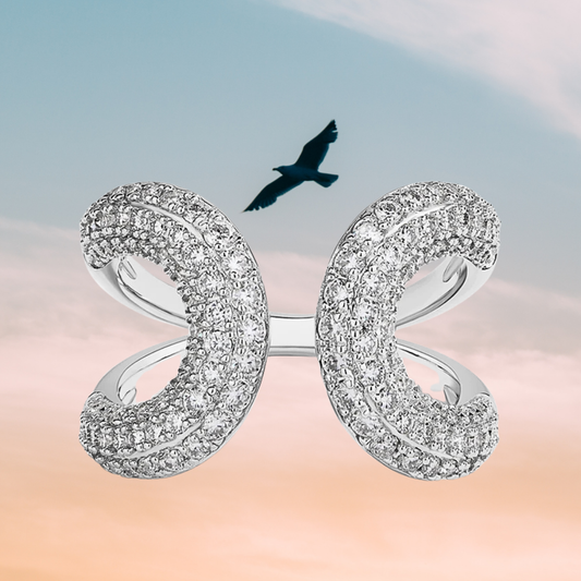 Fascia a 2 Ali con Moissaniti D Color VVS1