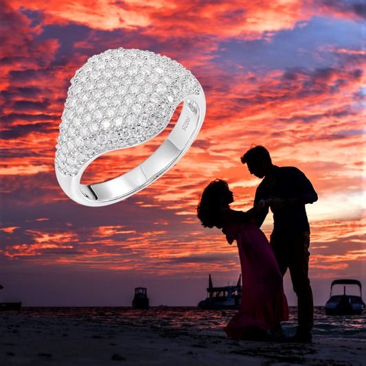 Fascetta a Rombo con Moissaniti D Color VVS1