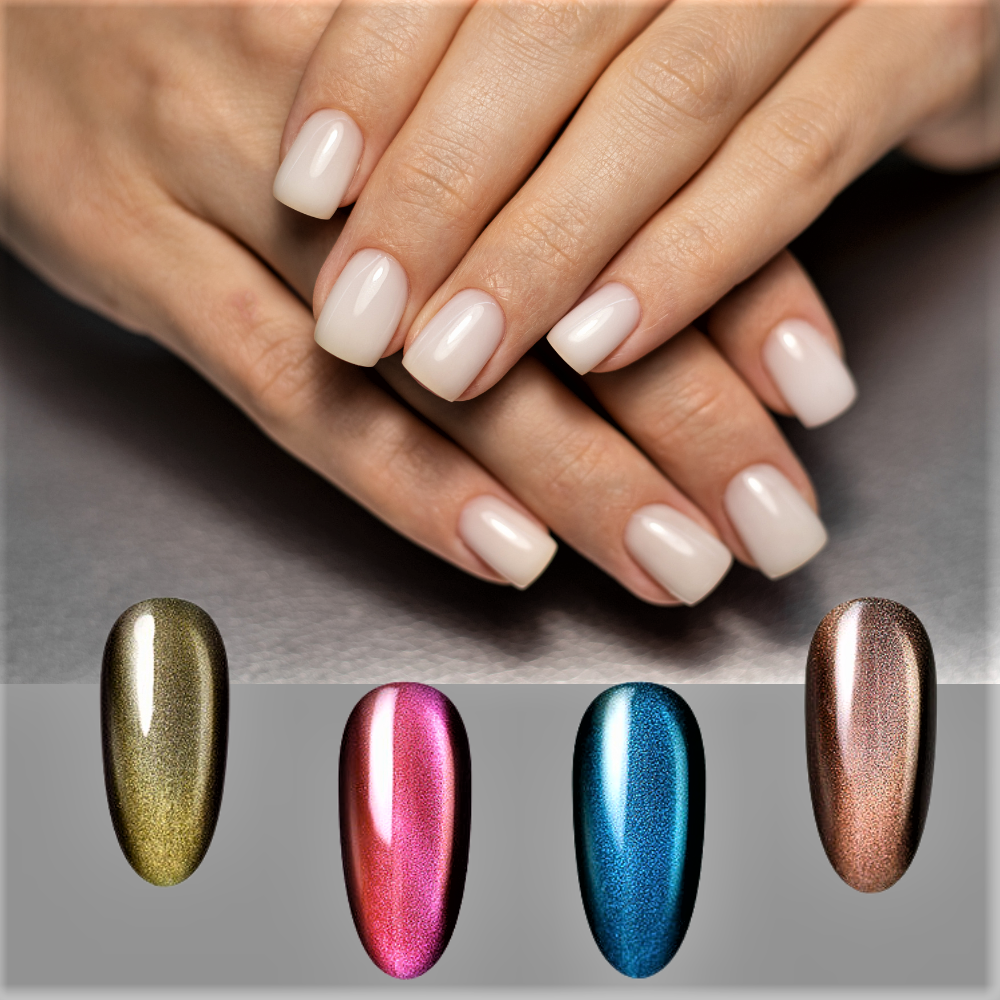 Purpurina para manicura profesional Brillo y color iridiscente