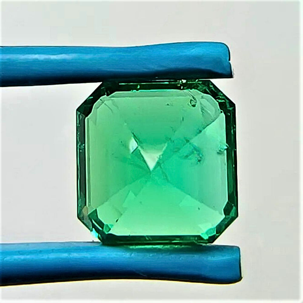 Smeraldo Colombiano Lab Grown Taglio Asscher Certificato