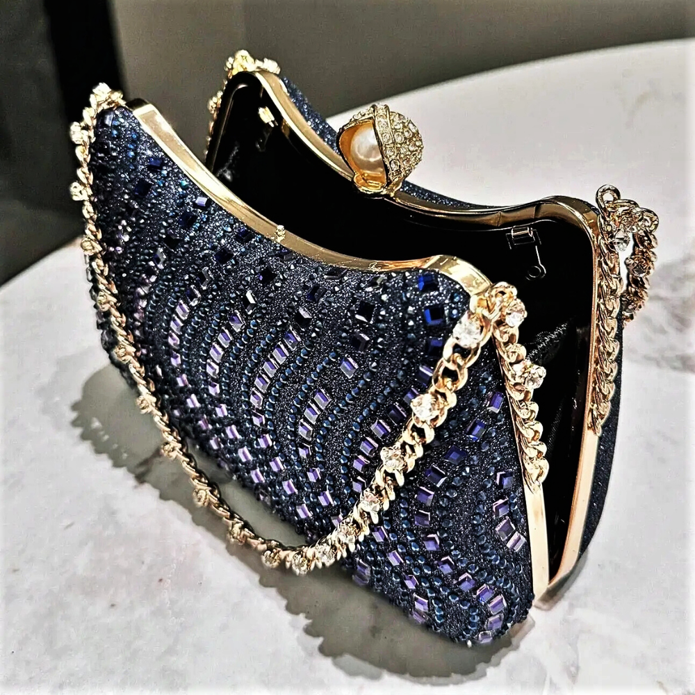 Borsetta da Sera "Dual Glam" con Cristalli e Strass