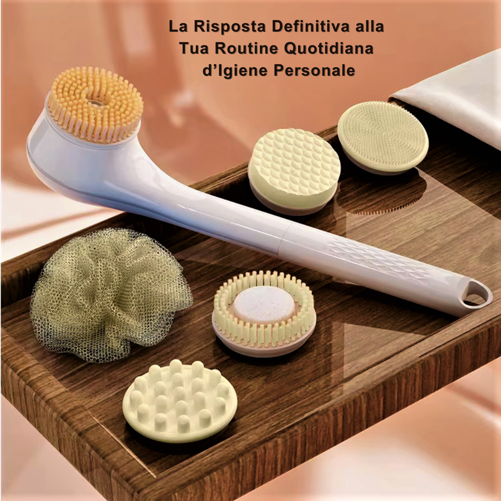 Spazzola Elettrica per Doccia 3-in-1: Pulizia Profonda, Massaggio e Relax Totale