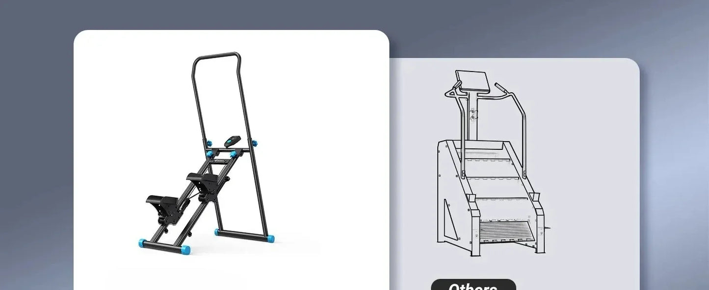 Compact Folding Cardio Stepper Stair Stepper for Home Gym Exercise, New Version Vertical Climber Machine Full - Body Workout