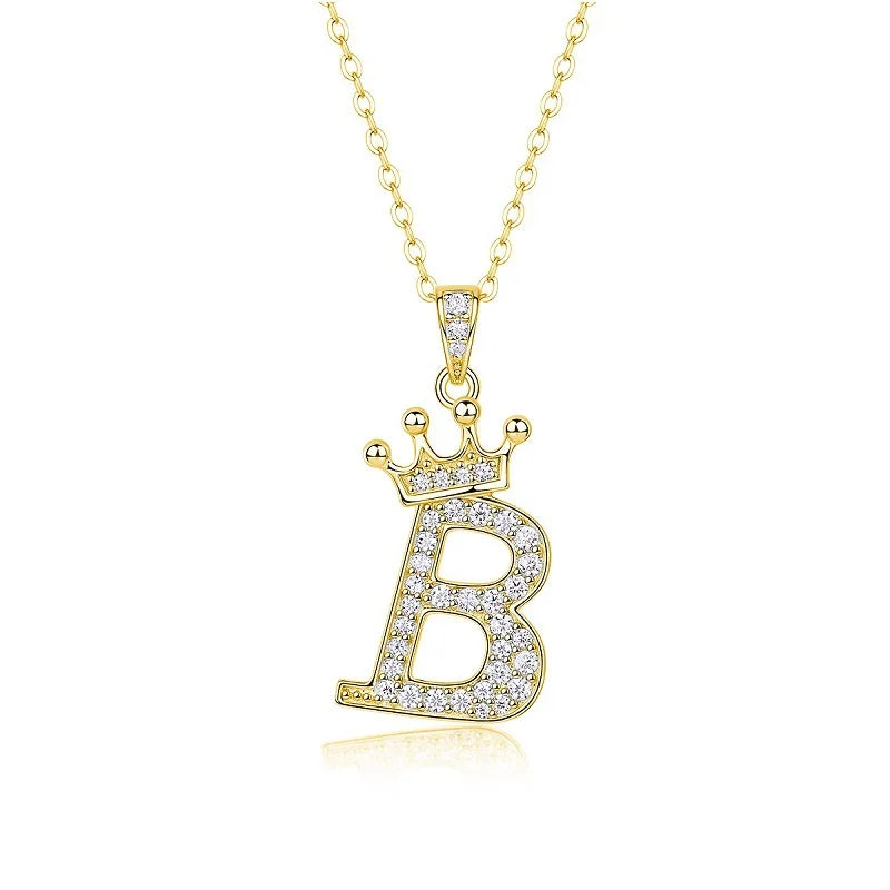 Collana con Lettere dell'Alfabeto in Moissanite D Color VVS1 Certificata