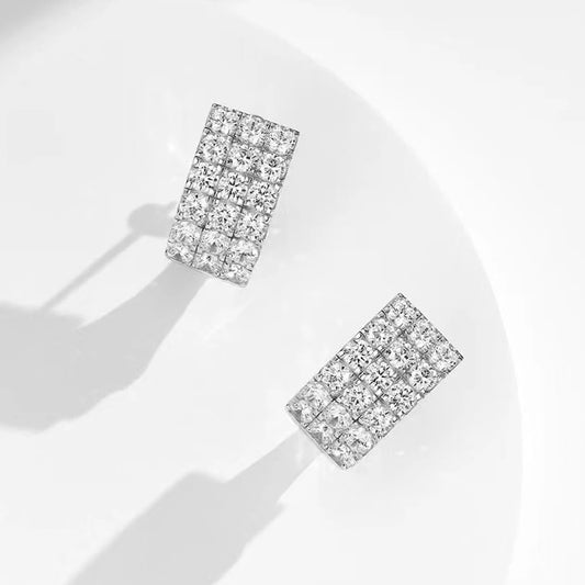 Wong Rain 100% 925 Sterling Silver Sparkling Lab Sapphire Gemstone Women Earrings Studs Fine Jewelry Anniversary Gifts Wholesale