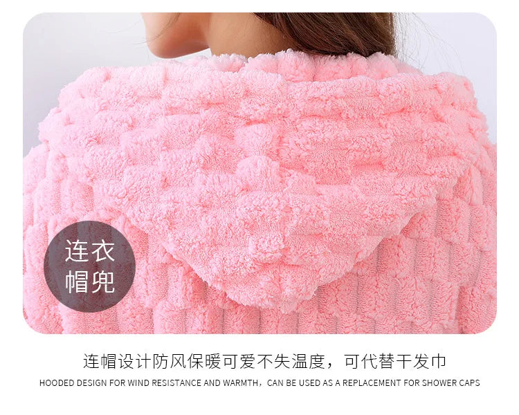 Lady Large Bath Towels For Body Coral Velvet Bath Towels Fashion Wearable Fast Drying Beach Spa Bathrobes Bath Skirts