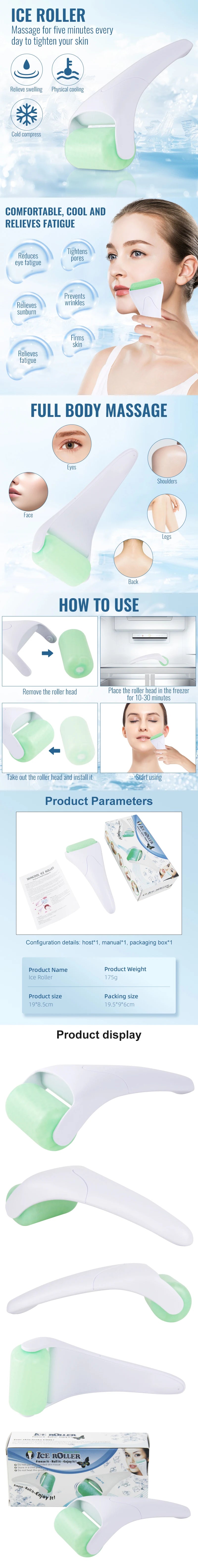 Ice Roller Massage For Five Minutes Every Day to Tighten Your Skin Comfortable Cool and Relieves Fatigue Reduces Eye Fatigue