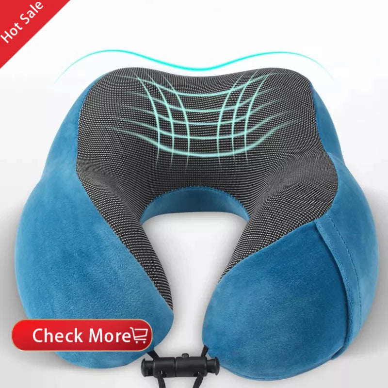 U Shaped Memory Foam Neck Pillows Soft Travel Pillow Massage Neck Pillow Sleeping Airplane Pillow Cervical Healthcare Bedding