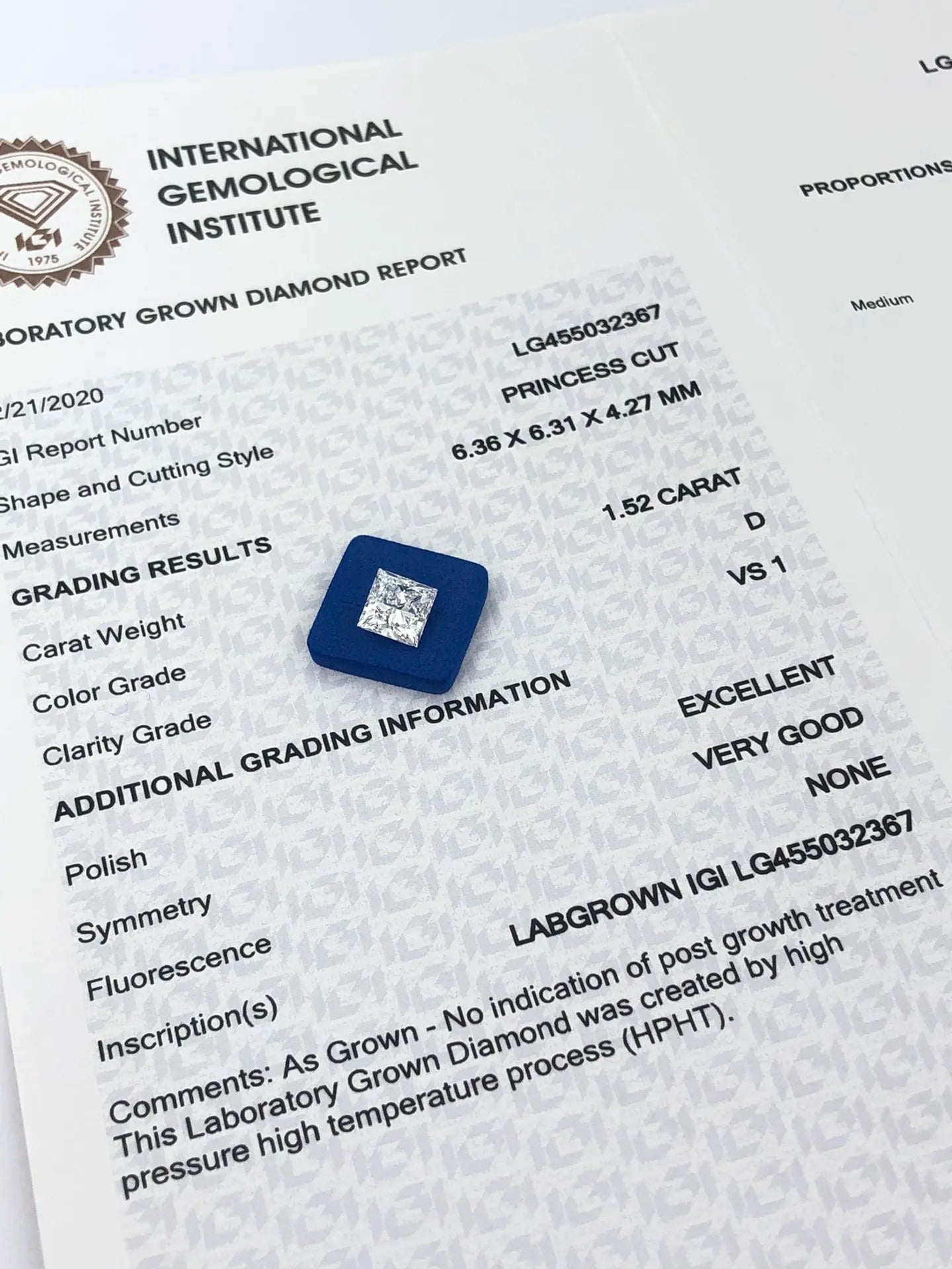 Diamanti Lab Grown Taglio Princess con Certificato IGI