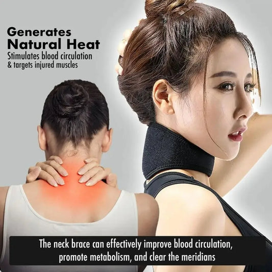 5 Magnets Self Warming Cervical Collar Tourmaline Magnetic Neck Brace Far Infrared Energy Daily Use Men Women Neck Pain Relief