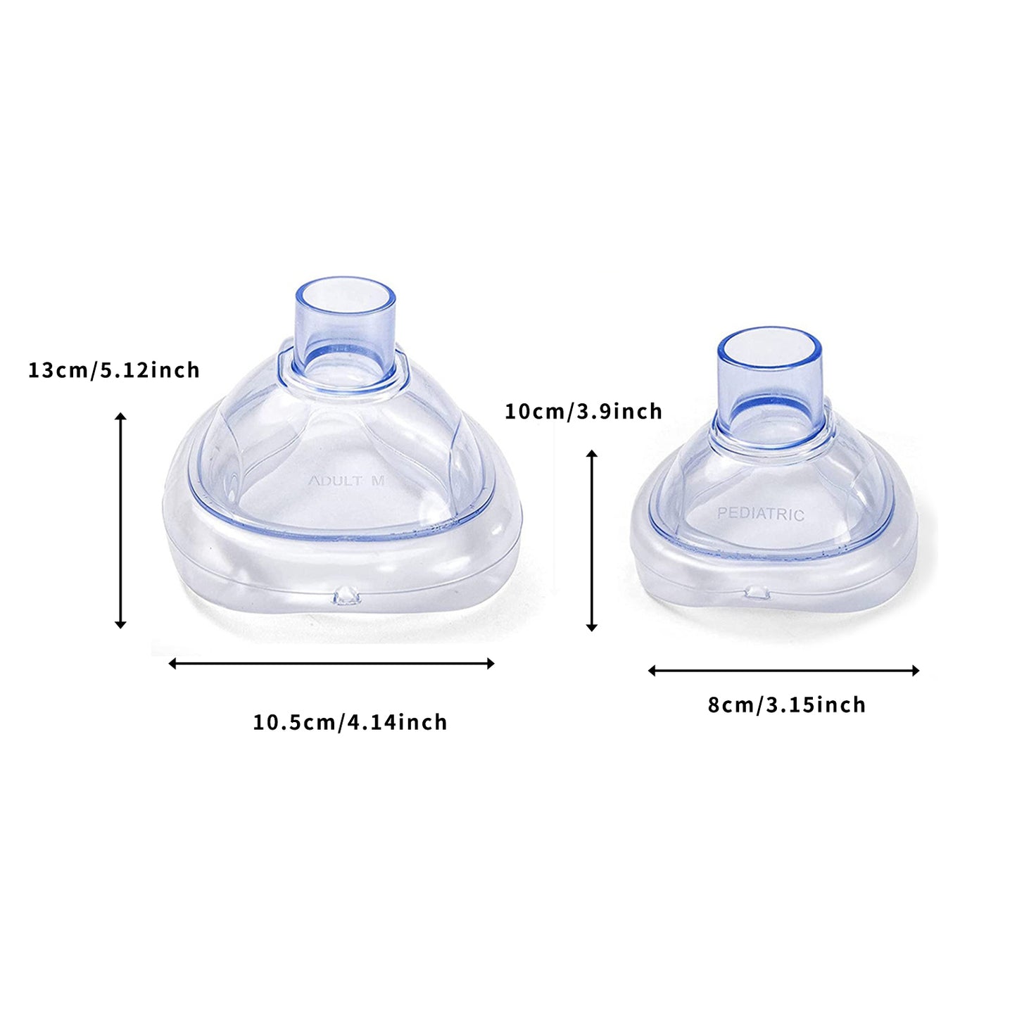 4PCS/Set First Aid Kit Choking Respiratory Anti Asphyxia Face Mask Artificial Emergency Adults & Children 2 Size Home Rescue