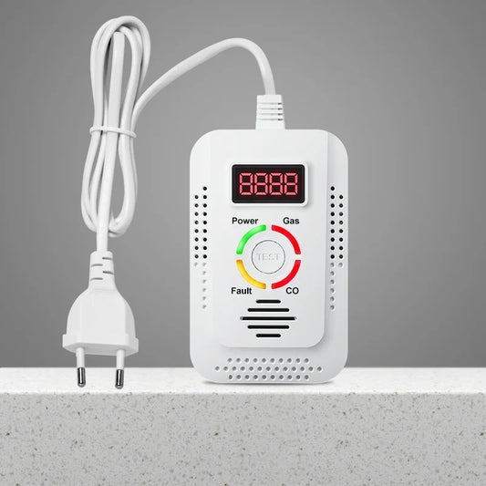 2 in1 Natural Gas Detector And Carbon Monoxide CO Detector, Combustible Gas Leak Detector Monitor For Co, Lng, Lpg, Methane