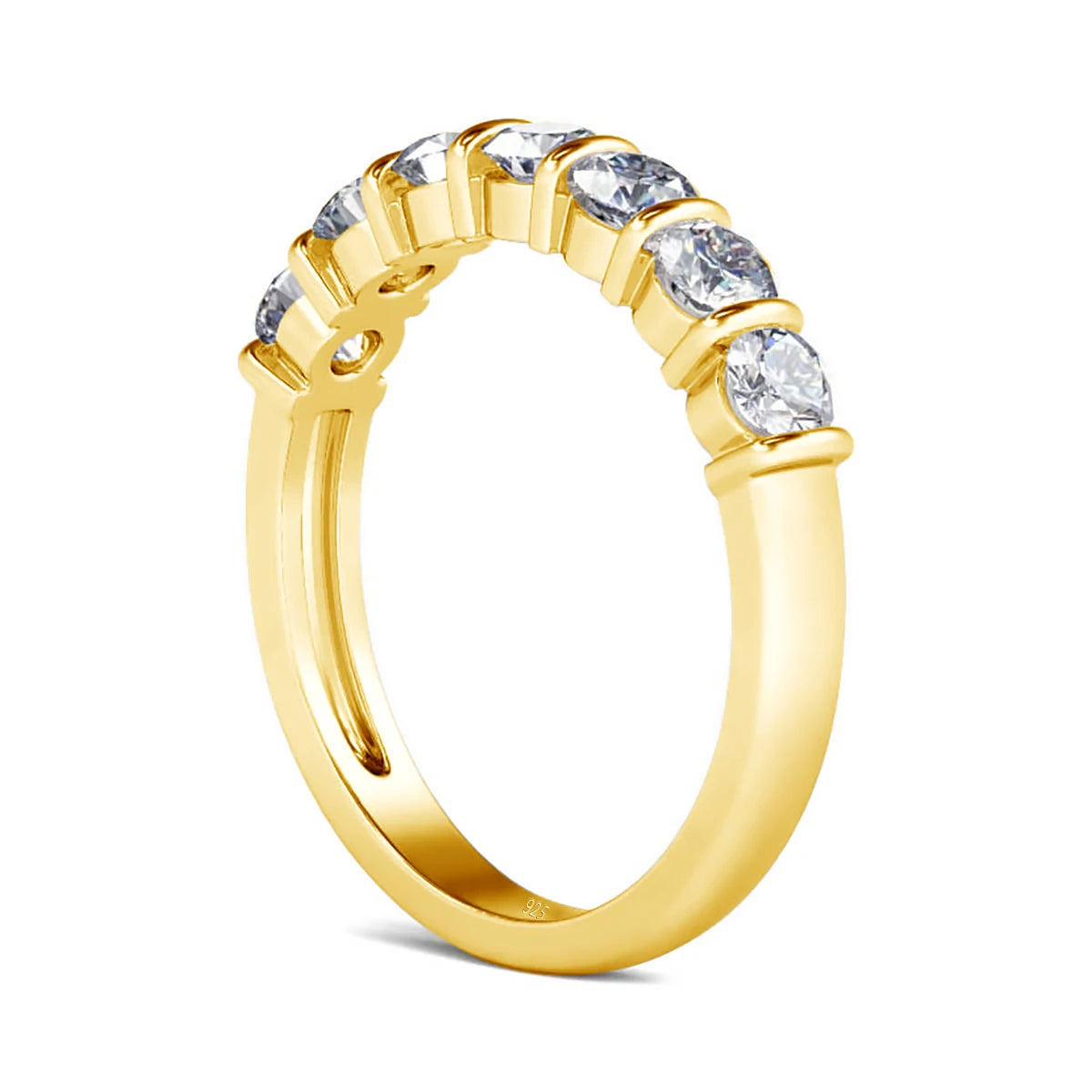 Trend 585 14K 10K Gold Bubble Ring For Women Moissanite Wedding Band Eternity Ring 7 Stone Engagement Jewelry With Certificate M