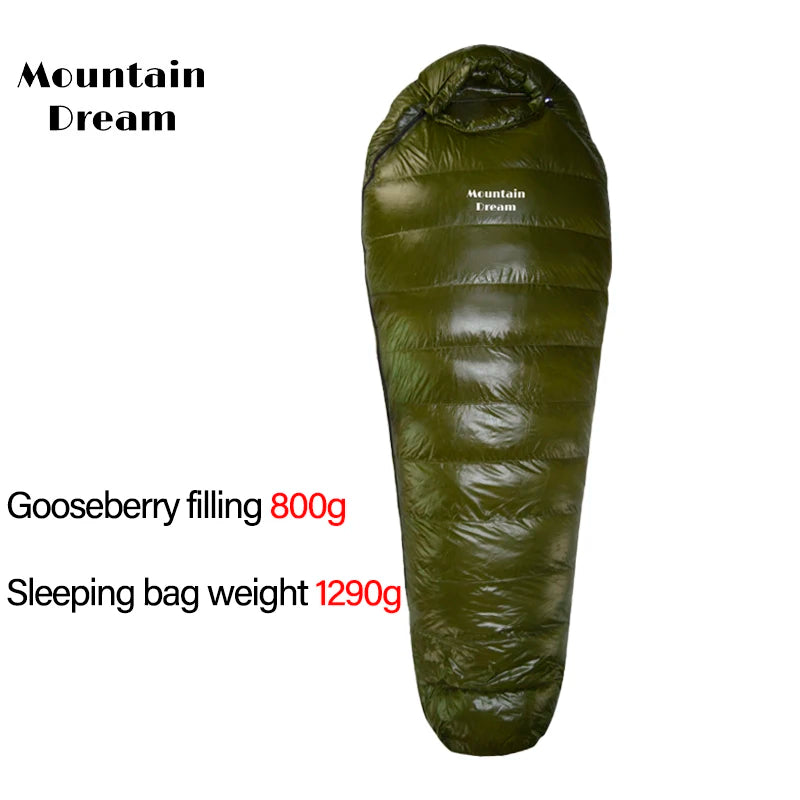 Mummy Goosevelt Sleeping Bag Warm Outdoor Down Sleeping Bag Adult Winter Travel Spliced Double Camping Bedding