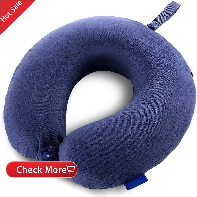 U Shaped Memory Foam Neck Pillows Soft Travel Pillow Massage Neck Pillow Sleeping Airplane Pillow Cervical Healthcare Bedding