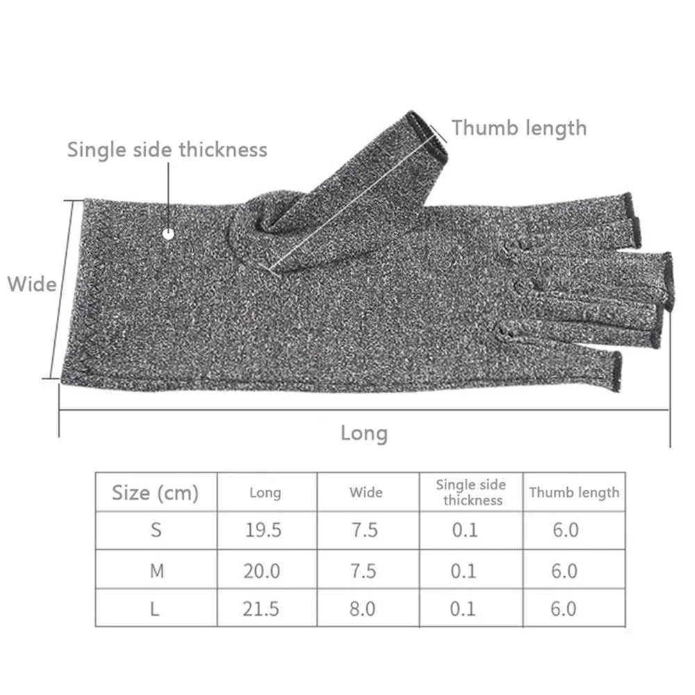 1 Pair Compression Arthritis Gloves Premium Arthritic Joint Pain Relief Hand Gloves Therapy Open Fingers Compression Gloves