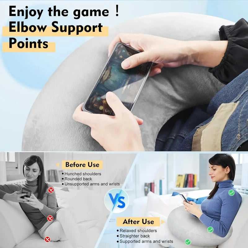 U-shaped Reading Pillow Ergonomic Waist Pillows Office Nap Pillow Sleeping Pillows Sofa Surround Pillow Sitting Arm Support