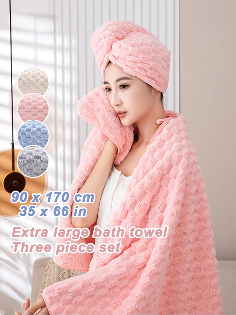Coral Cloud Velvet Towel Thickened Bath Strong Water Absorption Microfiber Quick-drying Skin-friendly Face Wash Towel