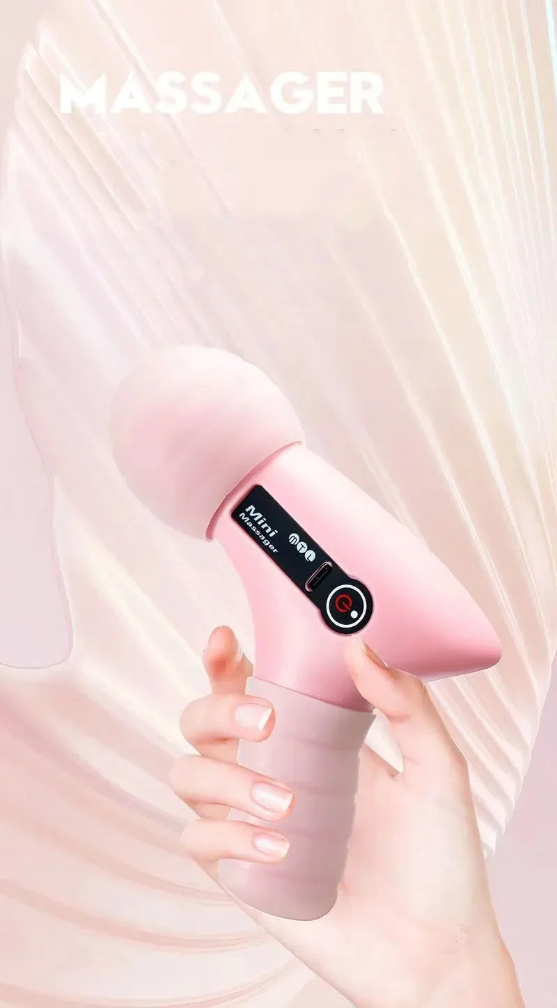 Original Mini Massage Massage LCD Screen 6 Heads Gun Muscle Massager Portable Electric Fascia Gun for Neck Foot Body Fascia Gun
