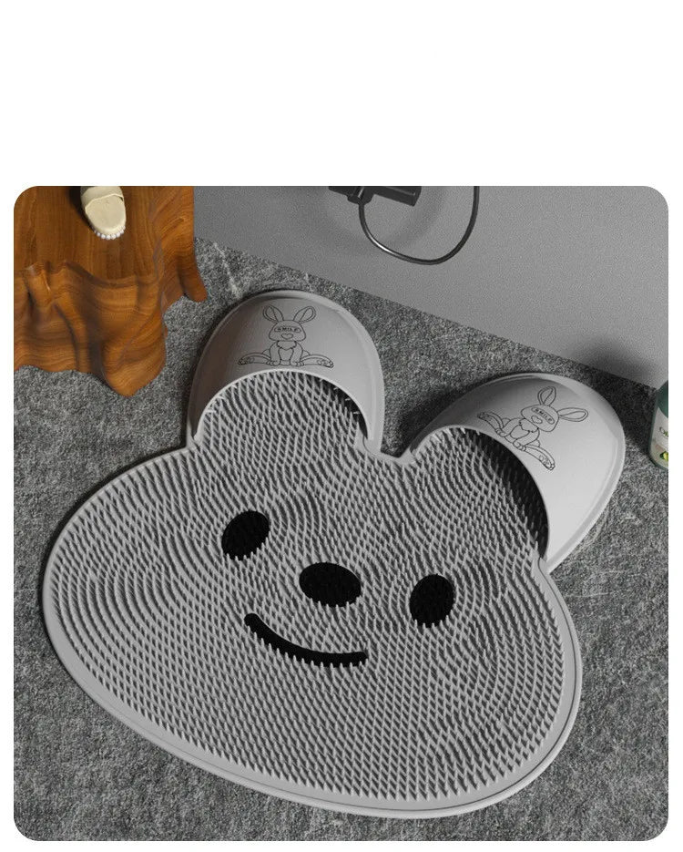 HQ Exfoliating Shower Massage Scraper Bathroom Non-slip Bath Mat Back Massage Brush Silicone Shower Foot Massager Bathing Tool