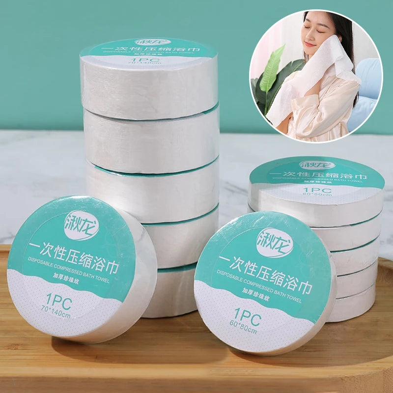 Thickened disposable compressed towel, large wash face towel, non pure cotton travel, portable hotel and hotel supplies