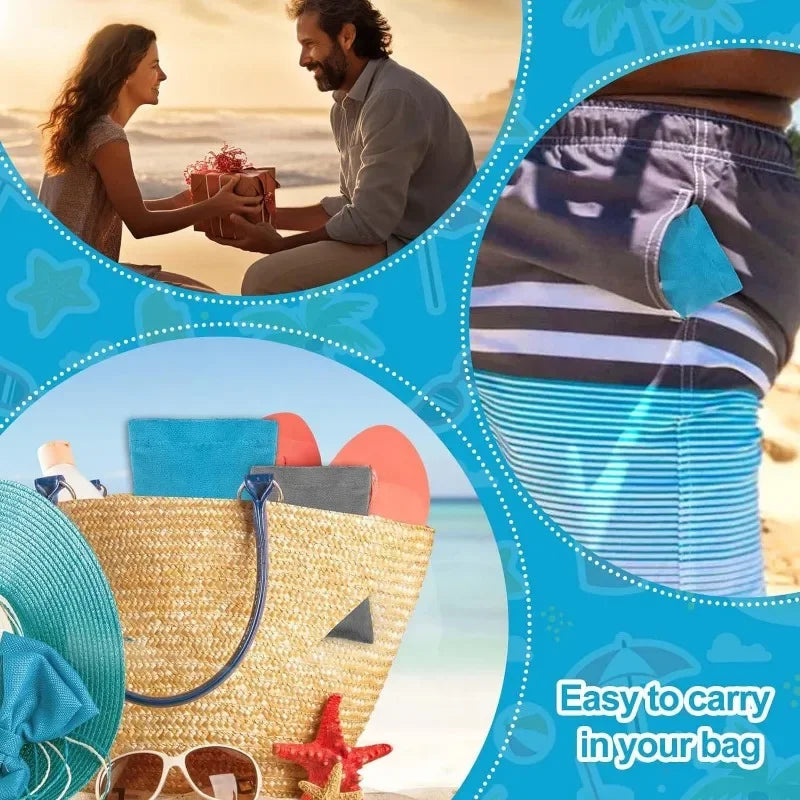 Sand Remover for Beach Sand Removal Bags Beach Vacation Camping Essentials Camping Equipment Hiking Accessories