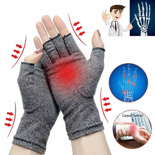 1 Pair Compression Arthritis Gloves Premium Arthritic Joint Pain Relief Hand Gloves Therapy Open Fingers Compression Gloves
