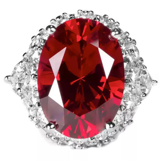 WUIHA Vintage 925 Sterling Silver Lab Sapphire Ruby High Carbon Diamonds Gemstone Wedding Engagement Cocktail Ring Fine Jewelry