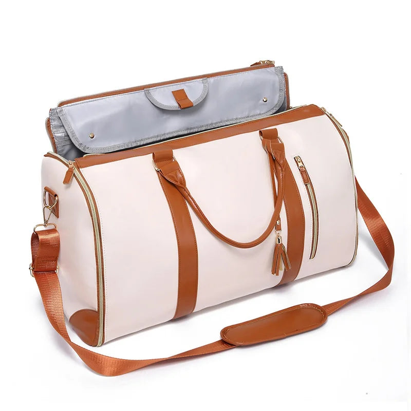 75L Large Capacity PU Foldable Travel Bag Lightweight Traveling Duffel Bag for Women Men Tote Bag Carry On Luggage Bag