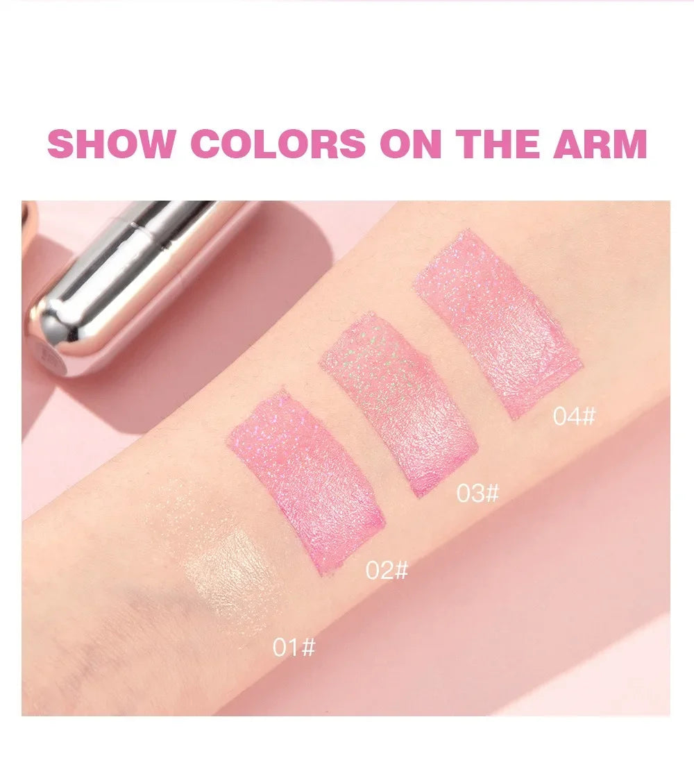Soft Jelly Lipstick Color Changing Glossy Hydrating Moisturizing Glitter Lip Stick Sparkling Sequins Turning Red Shade Lip Balm