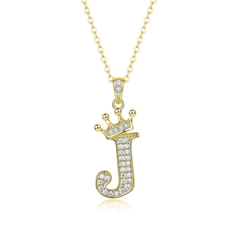 Collana con Lettere dell'Alfabeto in Moissanite D Color VVS1 Certificata