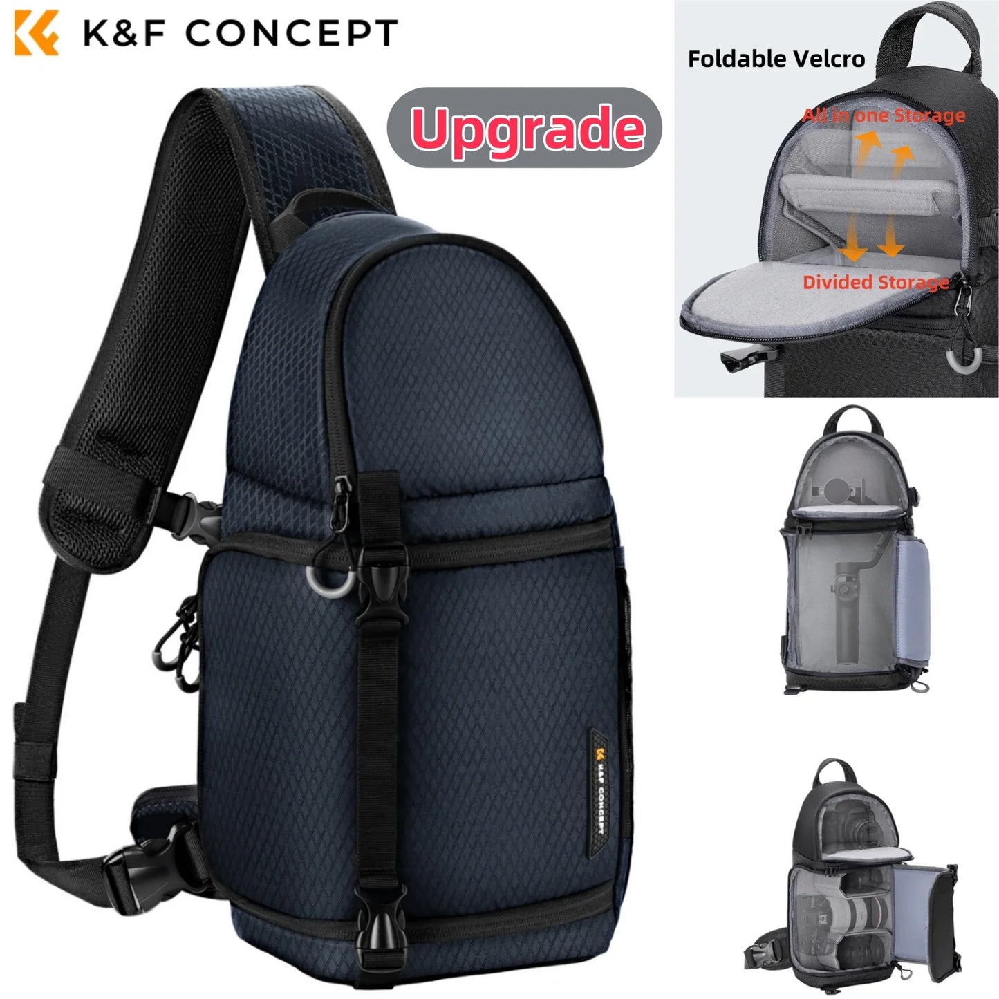 K&F Concept Camera bag Photography Backpack 10L Waterproof Camera Sling Backpack DSLR/SLR Camera Case Sony Fuji Photography Bags